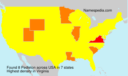 Surname Pedleton in USA Surname Pedleton in USA
