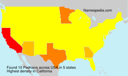 Surname Pedriana in USA Surname Pedriana in USA