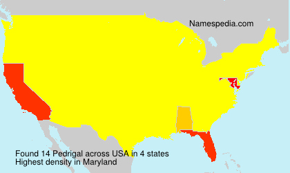 Surname Pedrigal in USA Surname Pedrigal in USA