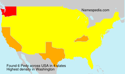 Surname Pedy in USA Surname Pedy in USA