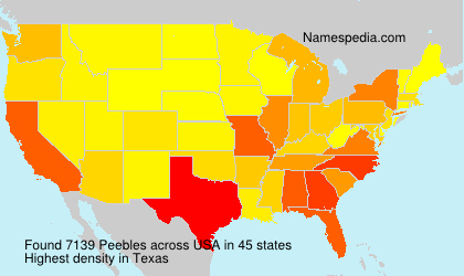 Surname Peebles in USA Surname Peebles in USA