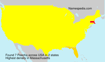Surname Peecha in USA Surname Peecha in USA