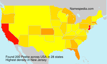 Surname Peeke in USA Surname Peeke in USA