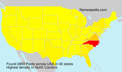 Surname Peele in USA Surname Peele in USA