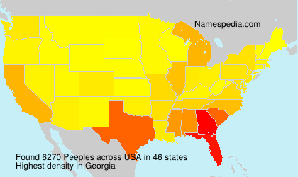 Surname Peeples in USA Surname Peeples in USA