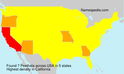 Surname Peethala in USA Surname Peethala in USA