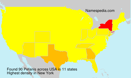 Surname Pefanis in USA Surname Pefanis in USA