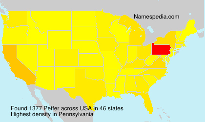 Surname Peffer in USA Surname Peffer in USA