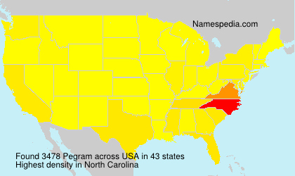 Surname Pegram in USA Surname Pegram in USA