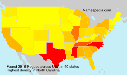 Surname Pegues in USA Surname Pegues in USA
