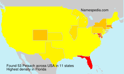 Surname Peisach in USA Surname Peisach in USA