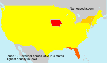 Surname Peitscher in USA Surname Peitscher in USA