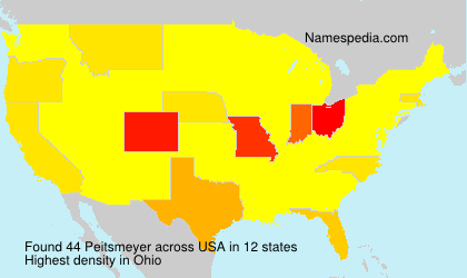 Surname Peitsmeyer in USA Surname Peitsmeyer in USA