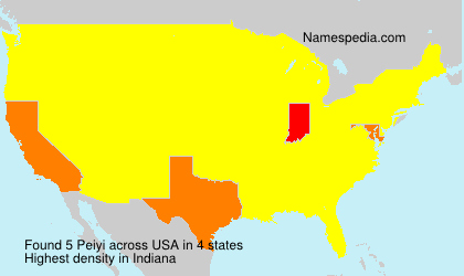 Surname Peiyi in USA Surname Peiyi in USA