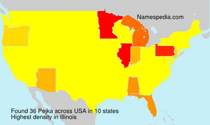 Surname Pejka in USA Surname Pejka in USA