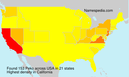 Surname Peko in USA Surname Peko in USA