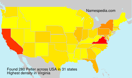 Surname Pelter in USA Surname Pelter in USA
