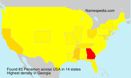 Surname Penamon in USA Surname Penamon in USA