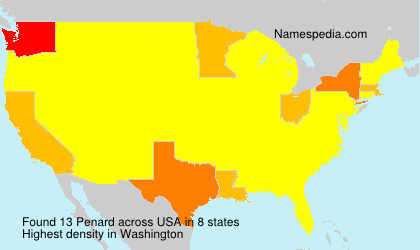 Surname Penard in USA Surname Penard in USA