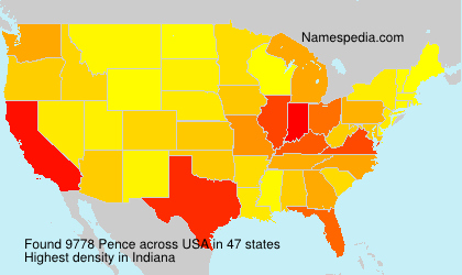 Surname Pence in USA Surname Pence in USA