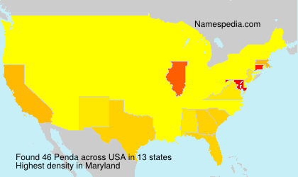 Surname Penda in USA Surname Penda in USA