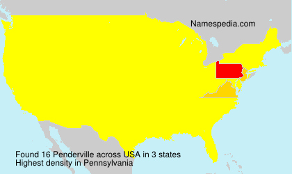Surname Penderville in USA Surname Penderville in USA