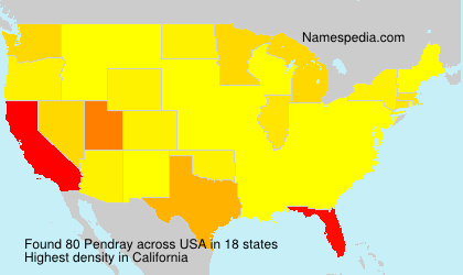 Surname Pendray in USA Surname Pendray in USA