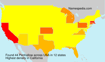 Surname Penhallow in USA Surname Penhallow in USA