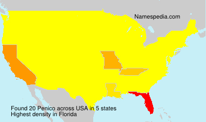 Surname Penico in USA Surname Penico in USA