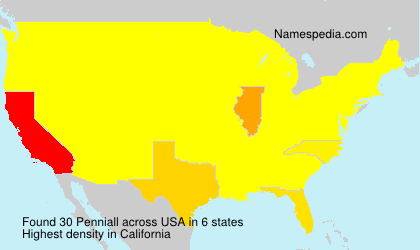 Surname Penniall in USA Surname Penniall in USA