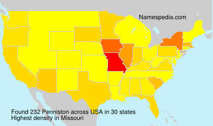 Surname Penniston in USA Surname Penniston in USA