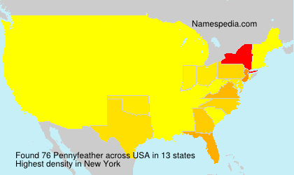 Surname Pennyfeather in USA Surname Pennyfeather in USA