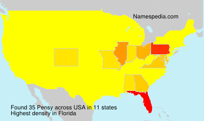 Surname Pensy in USA Surname Pensy in USA