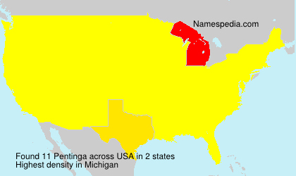 Surname Pentinga in USA Surname Pentinga in USA