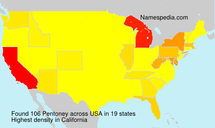 Surname Pentoney in USA Surname Pentoney in USA