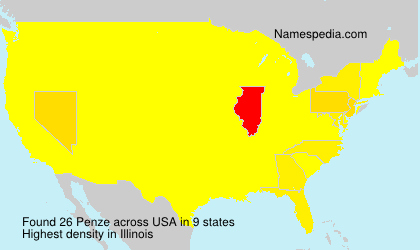 Surname Penze in USA Surname Penze in USA