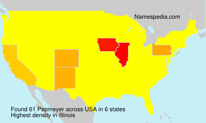 Surname Pepmeyer in USA Surname Pepmeyer in USA