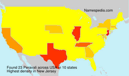 Surname Peravali in USA Surname Peravali in USA