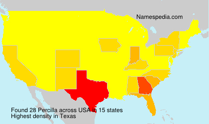 Surname Percilla in USA Surname Percilla in USA