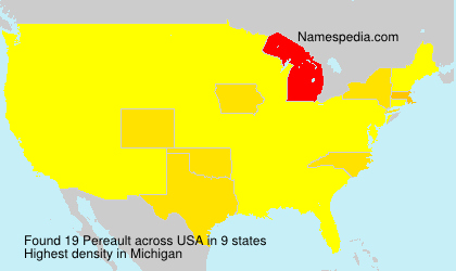 Surname Pereault in USA Surname Pereault in USA