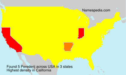 Surname Perederij in USA
