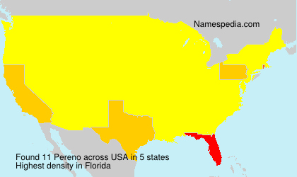 Surname Pereno in USA Surname Pereno in USA