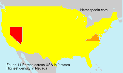 Surname Pereos in USA Surname Pereos in USA