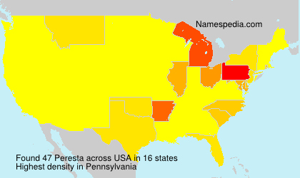 Surname Peresta in USA Surname Peresta in USA