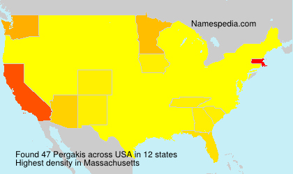 Surname Pergakis in USA Surname Pergakis in USA