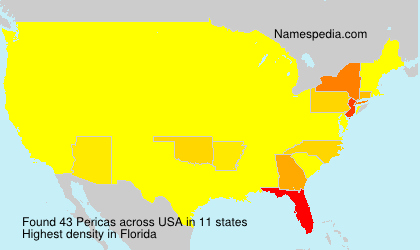 Surname Pericas in USA Surname Pericas in USA