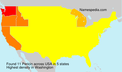 Surname Pericin in USA Surname Pericin in USA