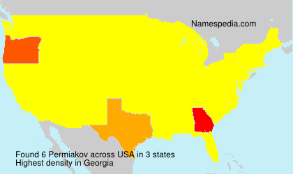 Surname Permiakov in USA Surname Permiakov in USA