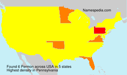 Surname Permon in USA Surname Permon in USA
