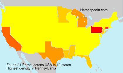 Surname Pernel in USA Surname Pernel in USA